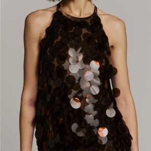 CULTNAKED Brown Backless Dress